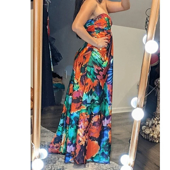 Deb tropical elegant dress size 3/4 - Picture 3 of 6